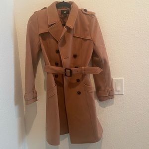 Tan H&M long peacoat Size: 4